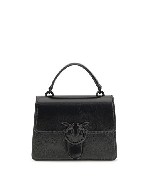 Pinko Black Love One Top Mini Handbag Nero Limousine