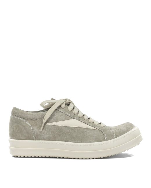 Rick Owens White "Vintage Sneaks" Low-Top Sneakers