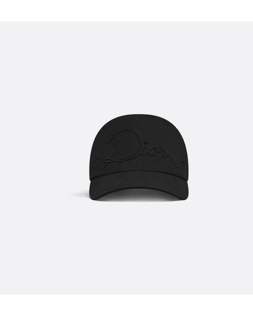 Dior Black Ribbon Trucker Hat for men