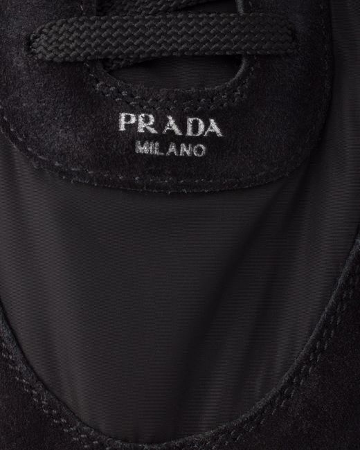 Prada White Collapse Re-Nylon Sneakers for men