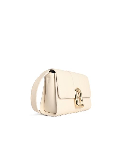 Furla Natural 'Urban S' Cream Leather Crossbody Bag