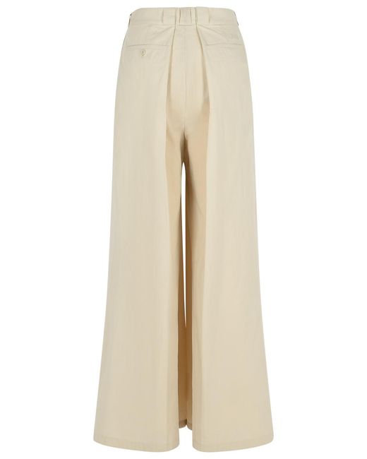 Maison Margiela Natural Over Ivory Cotton Blend Pants