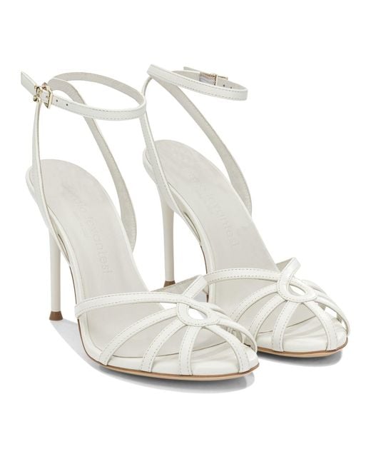 Sergio Levantesi White Leather Sandals
