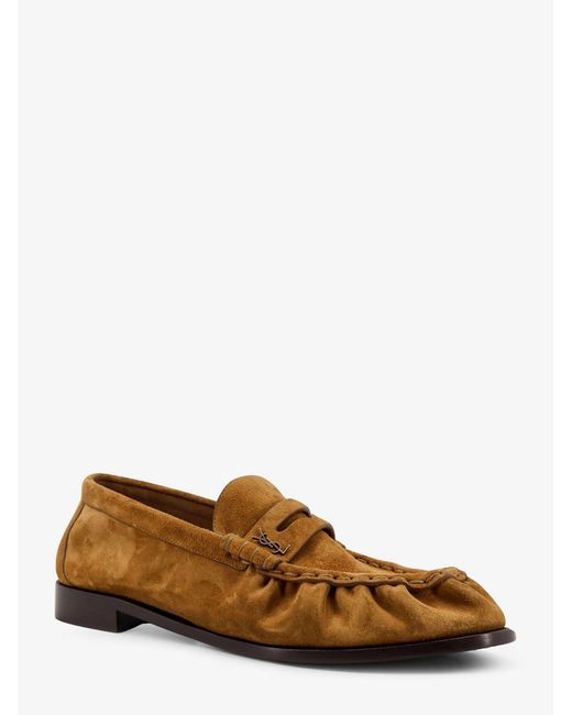 Saint Laurent Brown Le Loafer 15 Suede Loafer for men