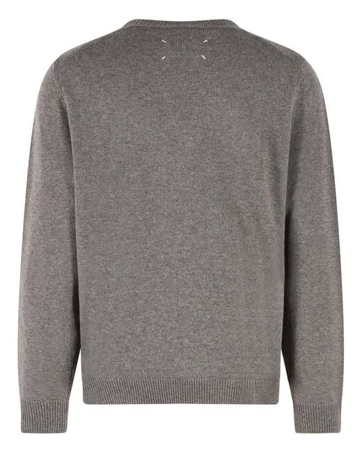 Maison Margiela Gray 'Fused' Virgin Wool Sweater for men