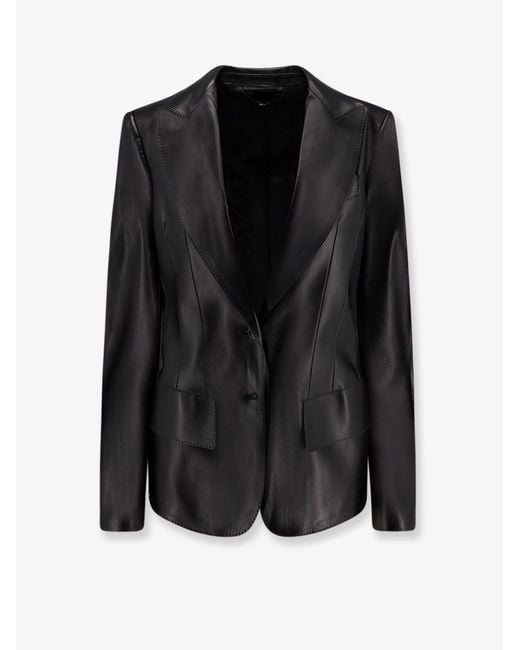 Tom Ford Black Leather Blazer