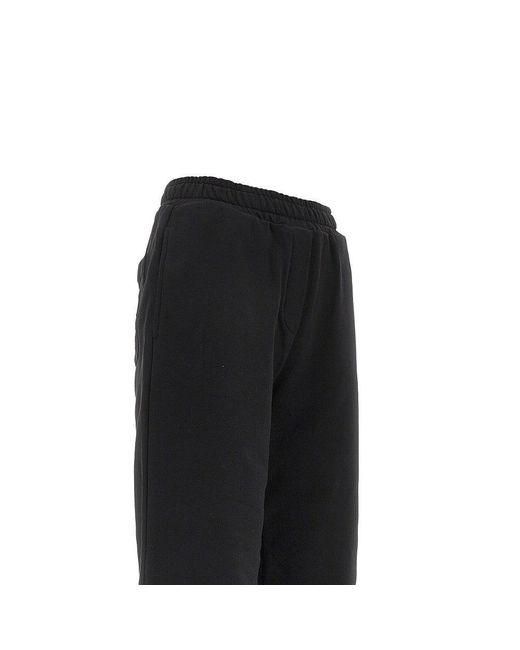 Dolce & Gabbana Black Dg Logo Patch Sweatpants