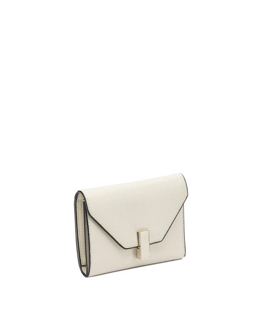 Valextra White "Isis Trifold" Wallet