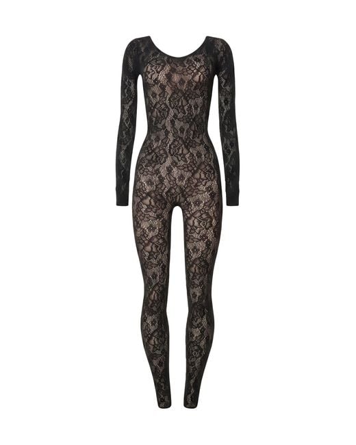 Wolford Black Infinite Rose Jumpsuit