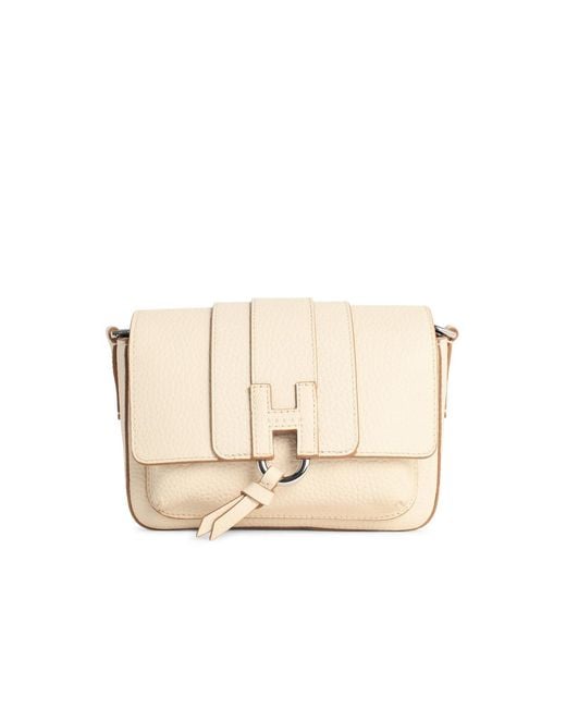 Hogan Natural Flap Trend Ivory Leather Shoulder Bag
