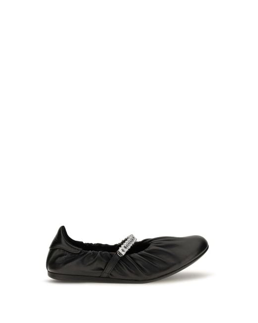 Jimmy Choo White Jade Ballerinas