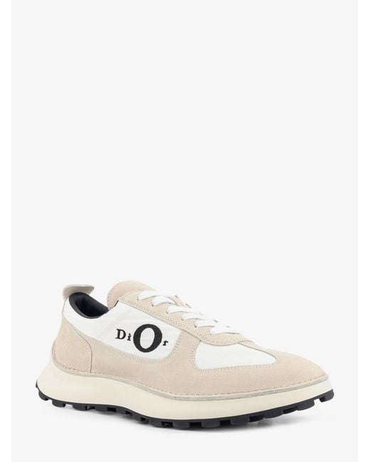 Dior White Dior Dior Squash Technical Fabric And Suede Sneakers for men
