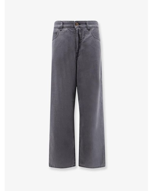 Miu Miu Gray Light Denim Trousers