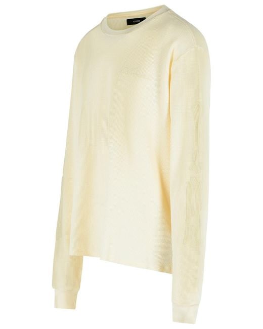 Amiri Natural Ivory Cotton T-Shirt for men