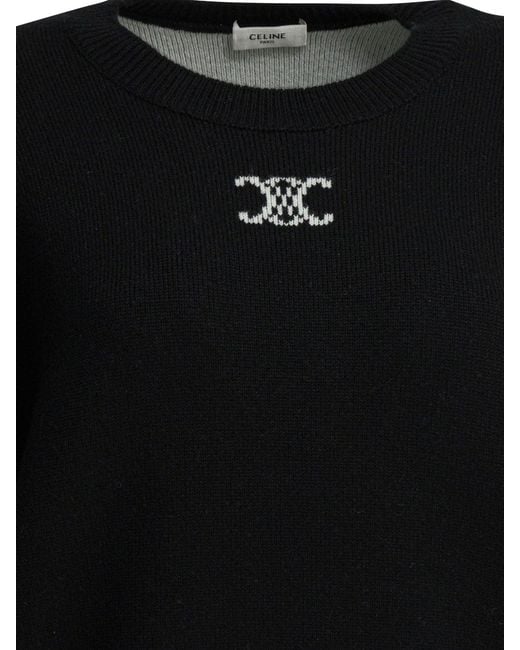 Céline Black Crewneck Cashmere Knitwear