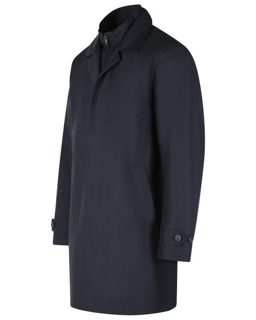 Fay Blue 'Morning' Technical Poplin Coat for men