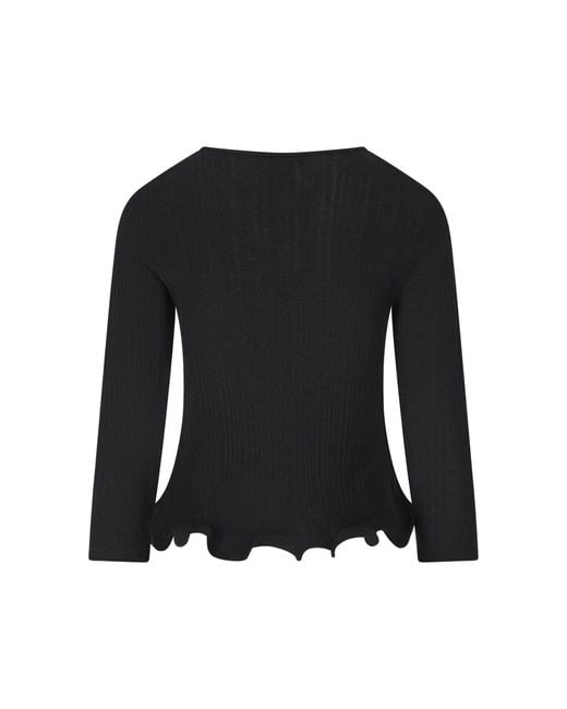 Fendi Black V-Neck T-Shirt