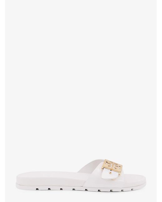 Tory Burch White Sandals Upper Polyester