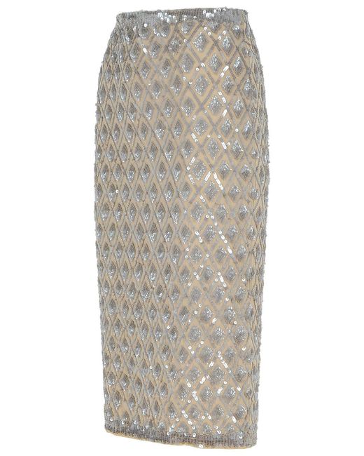 P.A.R.O.S.H. Gray Polyamide Blend Skirt