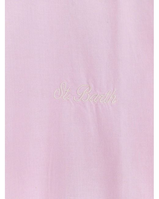 Mc2 Saint Barth Pink Cotton Shirt for men