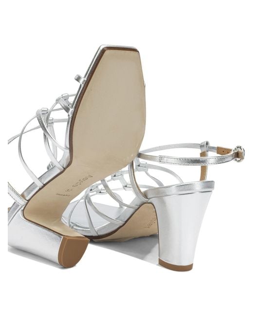 Aeyde White "Acacia 75 Mm" Heeled Sandals