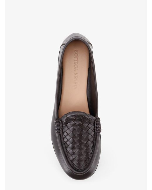 Bottega Veneta White Silenzio Leather Loafers With Intrecciato Motif