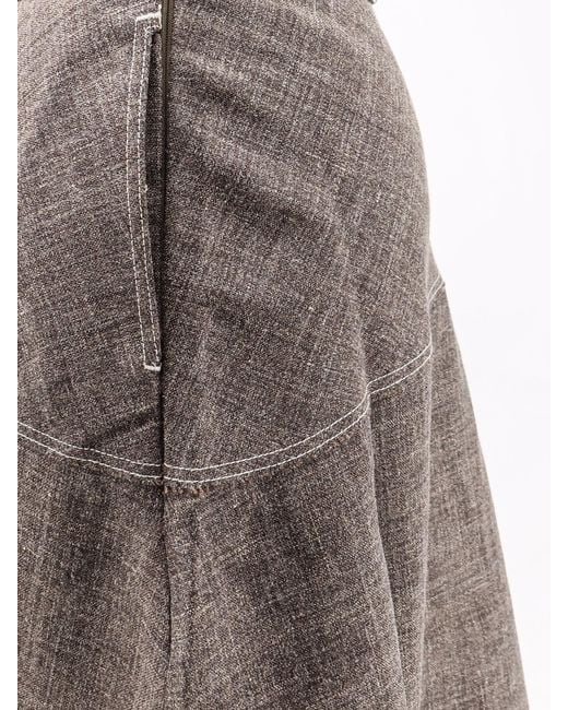 Soeur Gray Janelle Linen Blend Skirt