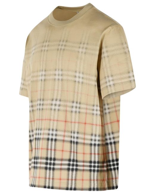 Burberry White 'Ryan' Sand Cotton T-Shirt for men