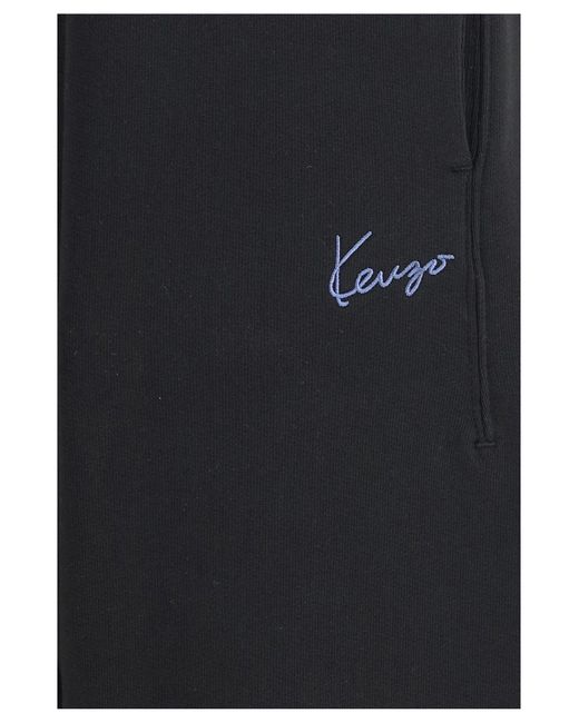 KENZO Black Cotton Sweatpants for men