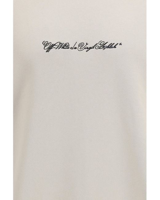Off-White c/o Virgil Abloh White Script Arrow Crewneck Sweatshirt for men