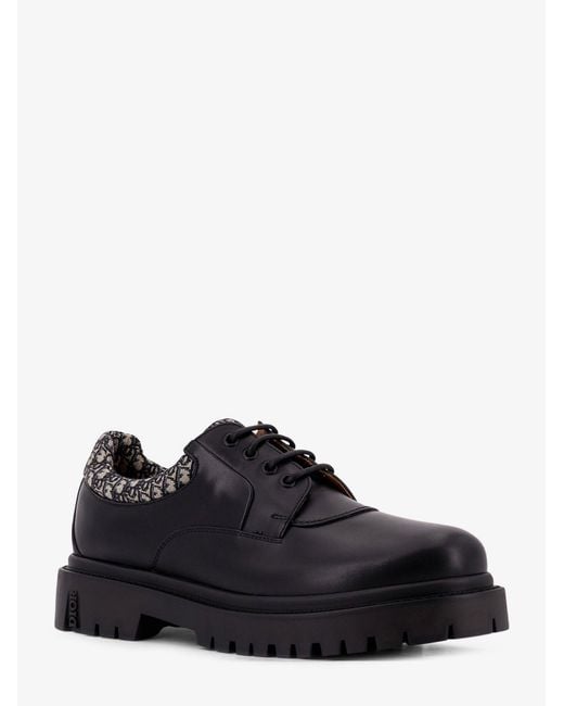 Dior Black Dh Dexpii Leather Lace-Up for men