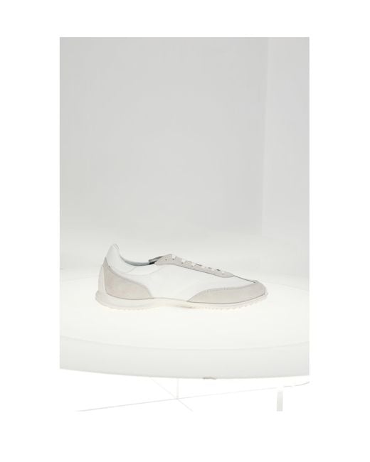 Céline White Low Lace-Up Sneaker W/ Triomph for men