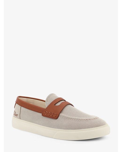 Dior White Dior Chester Dioriviera Canvas And Leather Loafers for men