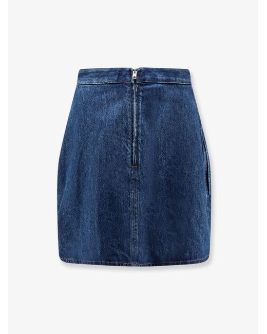 Givenchy Blue Cocoon Denim Mini Skirt