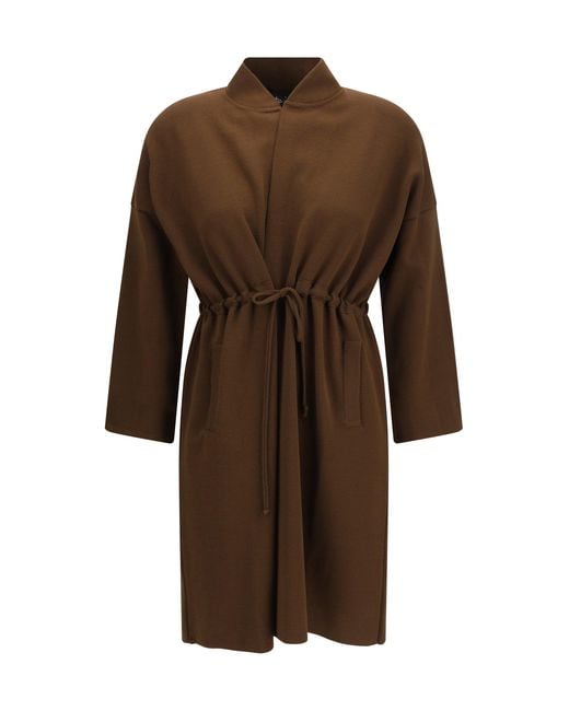 Ella Brown Cardigan Deconstructed Drawstring