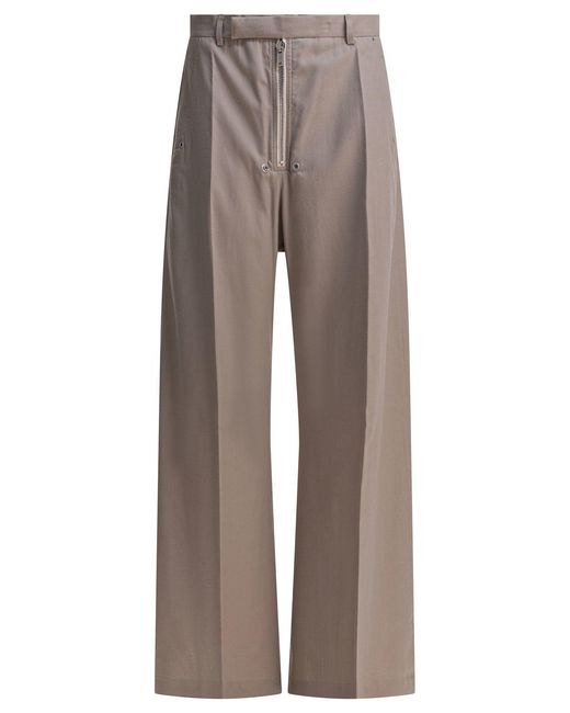Rick Owens Gray "Tailored Wide Belas" Pants