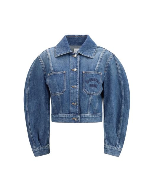 Givenchy Blue Denim Crop Jacket