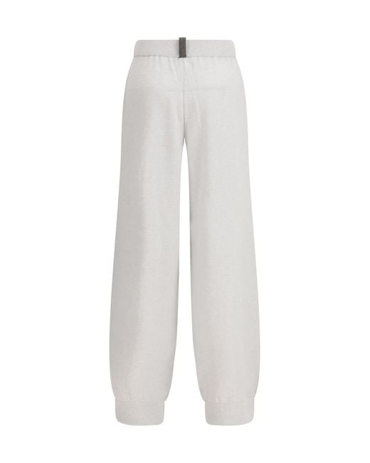 Fabiana Filippi White Trousers With Jewel Detail