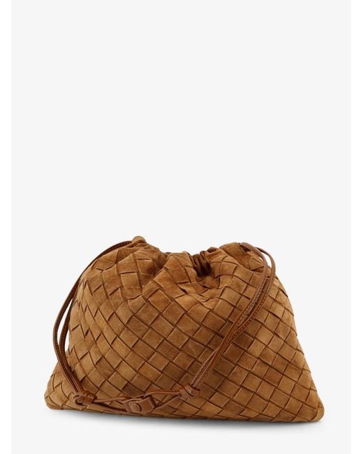 Bottega Veneta Brown Medium Suede Pochette