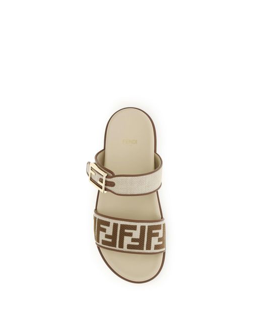 Fendi Metallic Feel Slide Sandals