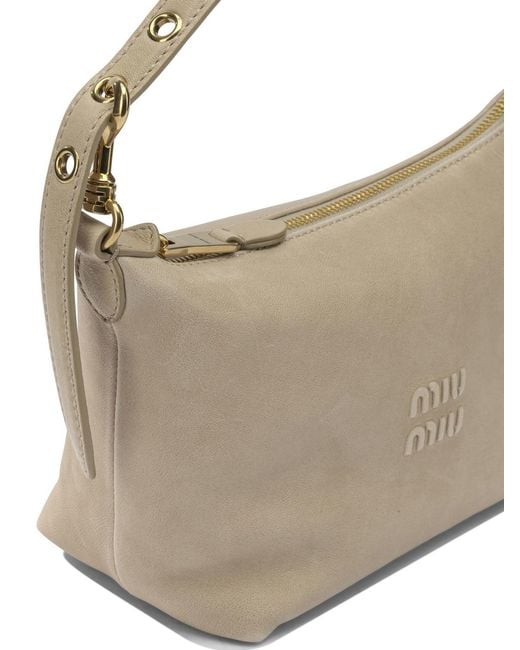 Miu Miu Brown Leather Handbag Small