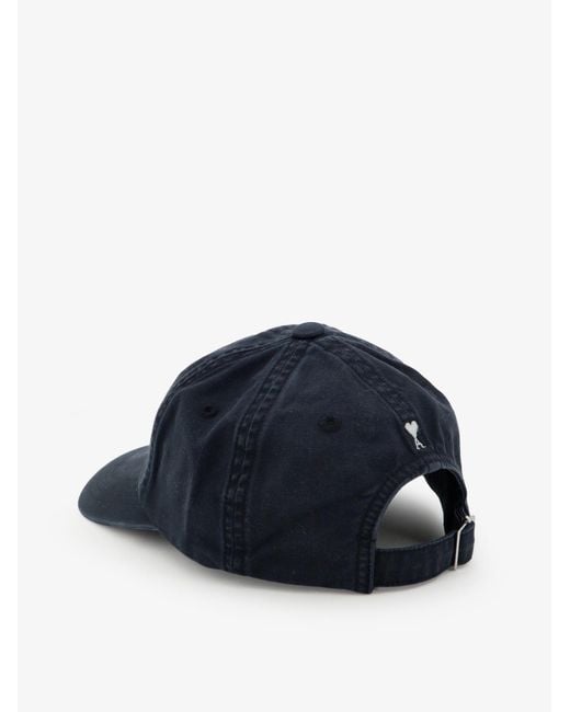 AMI Blue Cotton Hat for men
