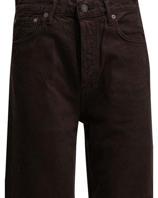 Agolde Black "Ren" Wide-Leg Jeans