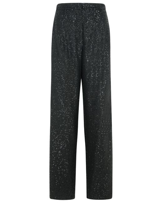 Max Mara Black 'Navigli' Viscose Blend Pants