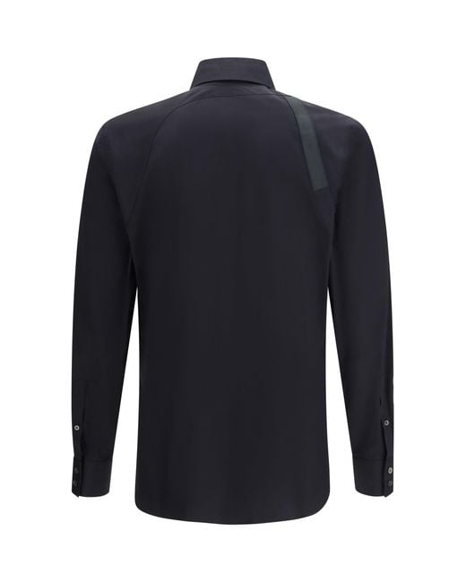 McQueen Blue Harness Shirt for men