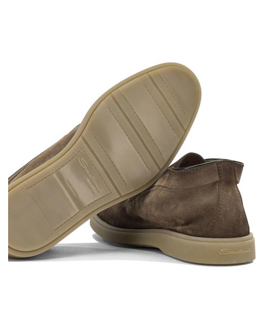 Santoni Brown "Aryadne" Loafers for men