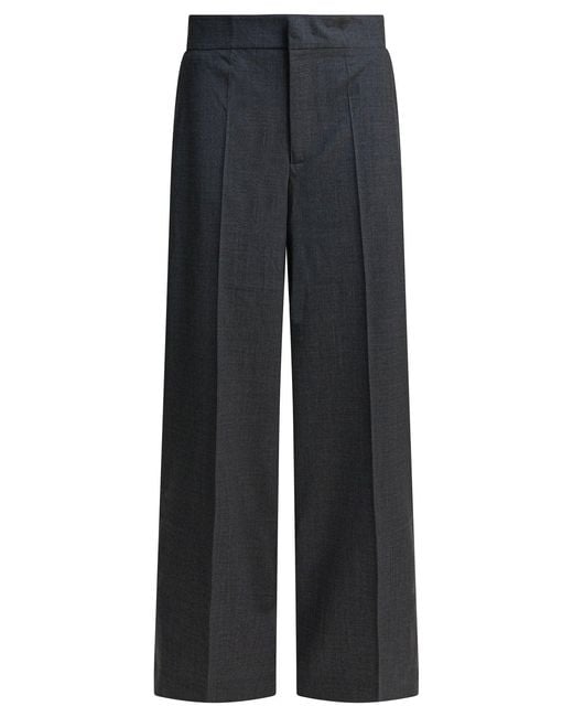 Sa Su Phi Blue Virgin Wool Blend Trousers