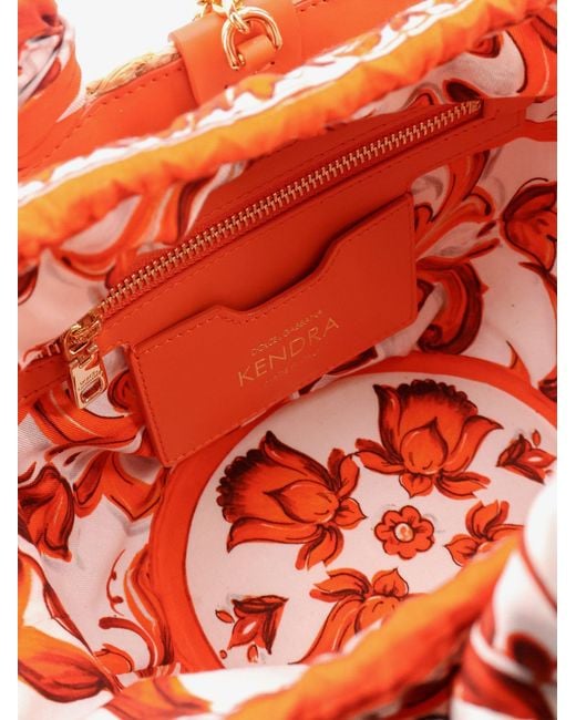 Dolce & Gabbana Red Dolce & Gabbana Maiolica Shoulder Bag