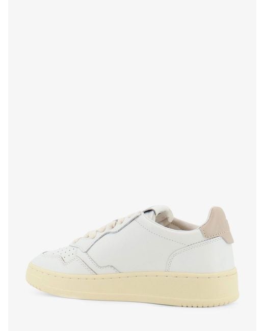 Autry White Medalist Leather Sneakers
