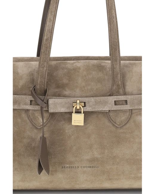 Brunello Cucinelli Natural Shoulder Bag Torba